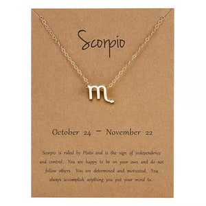 Zodiac Sign Necklace (Gold)
