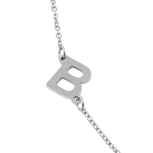 Mini Initial Necklace (Silver)