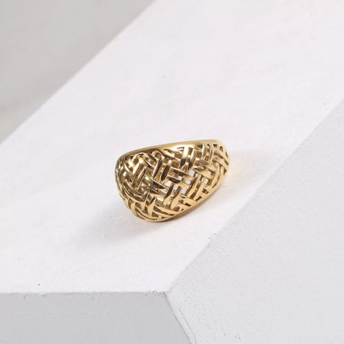 Woven Statement Ring (Gold)