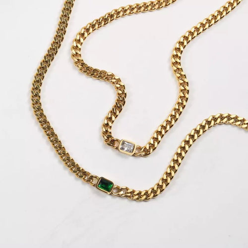 Emerald Crystal Chain (Gold)