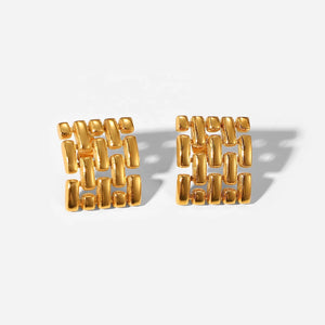 Watch Link Earrings (Gold)