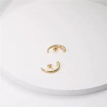 Load image into Gallery viewer, Crescent Moon Studs (Gold)